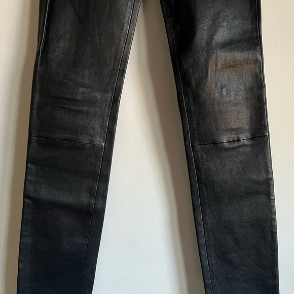 NEW Leather J Crew Collection Leggings in Black Size 00 XXS $495 Retail Sold Out - Picture 4 of 13